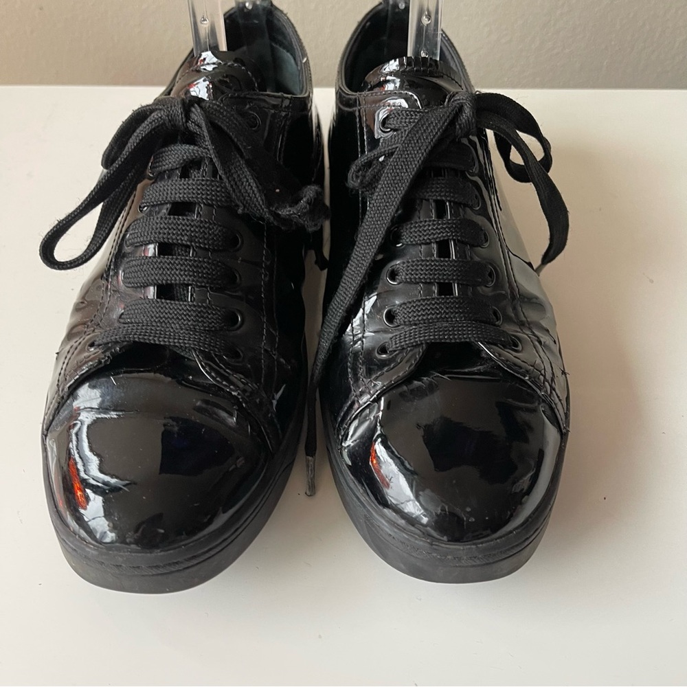 PRADA Black Patent Leather Sneakers - Picture 11 of 12